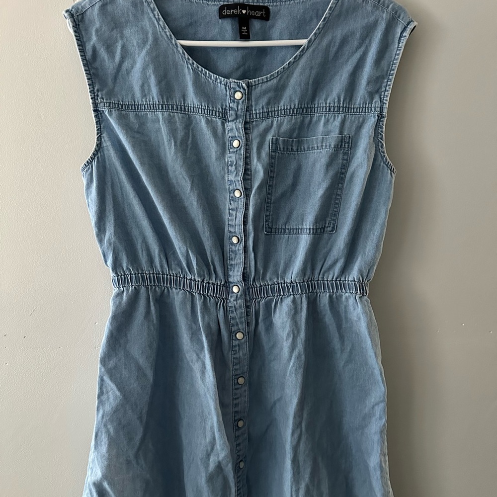 Derek Heart Light Blue Sleeveless Dress